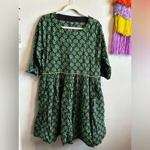 Maeve Green Pattern Dress